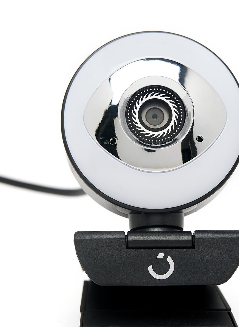 Noon East - 2K 30FPS Webcam With Microphone,Auto Focus,Color Correction and Privacy Cover Black/White - Image 1