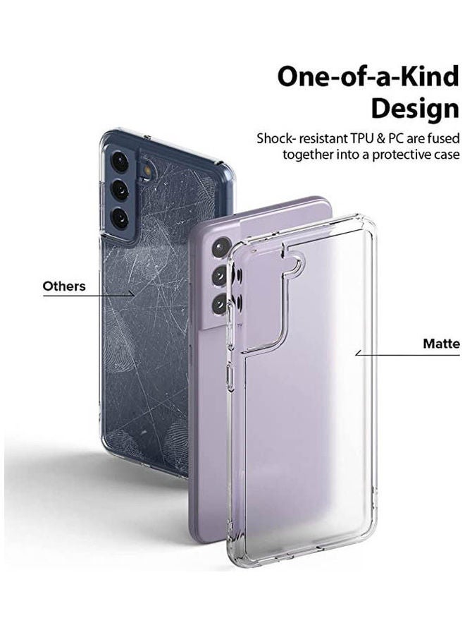 Ringke Fusion Compatible with Galaxy S21 FE Case Anti Fingerprint Translucent Hard Frost Back Shockproof Soft TPU Bumper Phone Cover 2021 Clear - Image 2