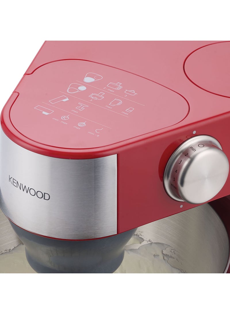 Kenwood Stand Mixer Kitchen Machine Prospero  With  Stainless Steel Bowl, K-Beater, Whisk, Dough Hook, Glass Blender, Food Processor, Meat Grinder, Juicer, Citrus Juicer 4.3 L 900 W KM241002 Red - v1648629408/N11042233A_6