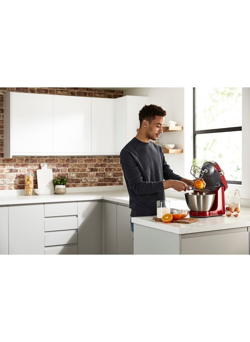 Kenwood Stand Mixer Kitchen Machine Prospero  With  Stainless Steel Bowl, K-Beater, Whisk, Dough Hook, Glass Blender, Food Processor, Meat Grinder, Juicer, Citrus Juicer 4.3 L 900 W KM241002 Red - v1648629408/N11042233A_9