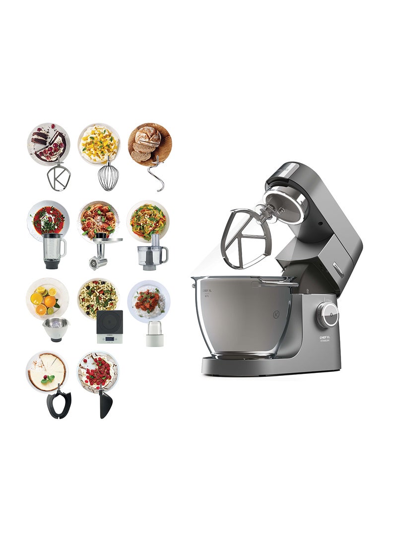 KENWOOD - Kitchen Machine, Stainless Steel Bowl, Prospero 11 Attachments, Glass Blender, Meat Grinder, Food Processor, Citrus Juicer, Multi Mill, Weighing Scale, 6.7 L 1700 W KVL8472 Silver - Image 1