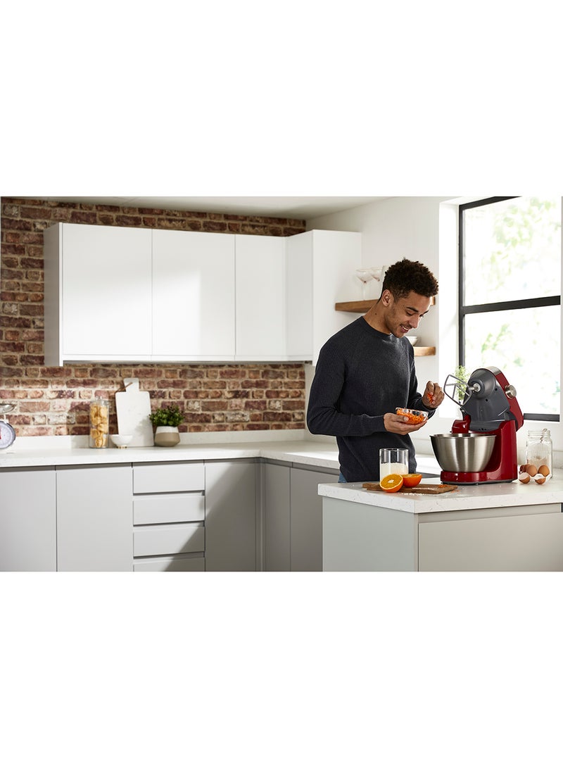 Kenwood Stand Mixer Kitchen Machine Prospero  With  Stainless Steel Bowl, K-Beater, Whisk, Dough Hook, Glass Blender, Food Processor, Meat Grinder, Juicer, Citrus Juicer 4.3 L 900 W KM241002 Red - v1648629409/N11042233A_7