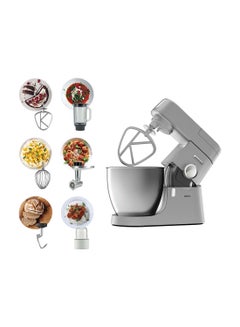 KENWOOD Kenwood Stand Mixer Kitchen Machine Chef XL  With  Stainless Steel Bowl, K-Beater, Whisk, Dough Hook, Glass Blender, Meat Grinder, Grinder Mill 1.0 L 1200.0 W KVL4230 Grey  - Image 1