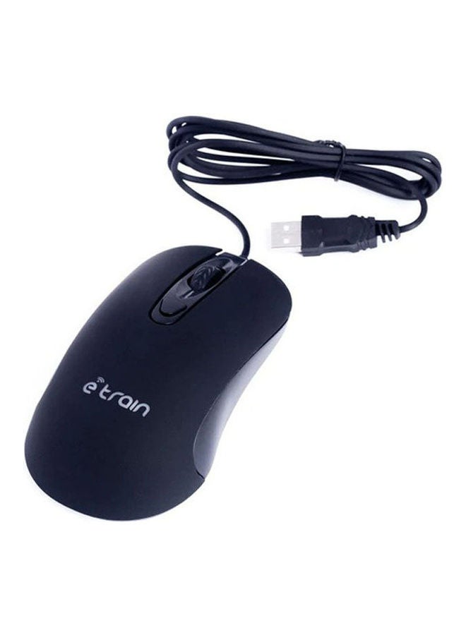 E-Train Mouse  Wired 1600Dpi Black - Image 2