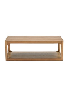 Modern Coffee Table In Elegant Style And Rectangle Crafted By Unique Luxury Quality Solid Oak Wood Material Dark Brown 1200x600x420mm - v1648636035/N45671903A_1