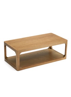 Modern Coffee Table In Elegant Style And Rectangle Crafted By Unique Luxury Quality Solid Oak Wood Material Dark Brown 1200x600x420mm - v1648636036/N45671903A_11