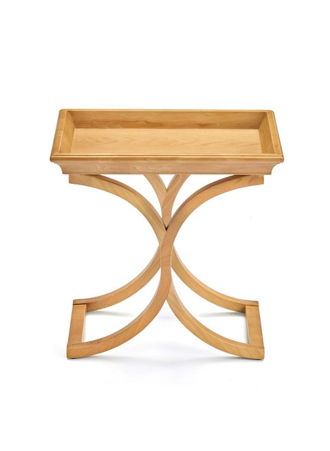 Wood Side Table Coffee Table  In Solid Oak With Elegant Style And  Crafted By Unique Luxury Wood Brown 600x400x600mm