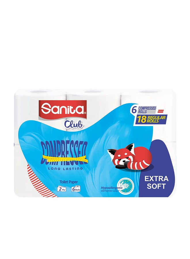 Sanita Toilet Tissue Mega - 6 Roll 280 Sheet white One Size 