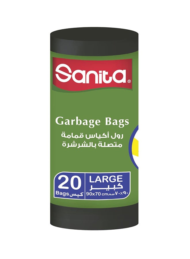 Sanita Garbage Bags Large Black - 20 bags Black 1/2kg 