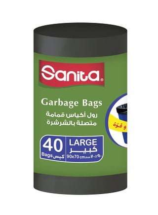 Garbage Bags Large Black - 40 bags Black 90x70cm - v1648636064/N44186440A_1