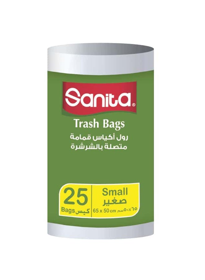 Sanita Trash Bags Small White - 25 Bag White 65x50cm 