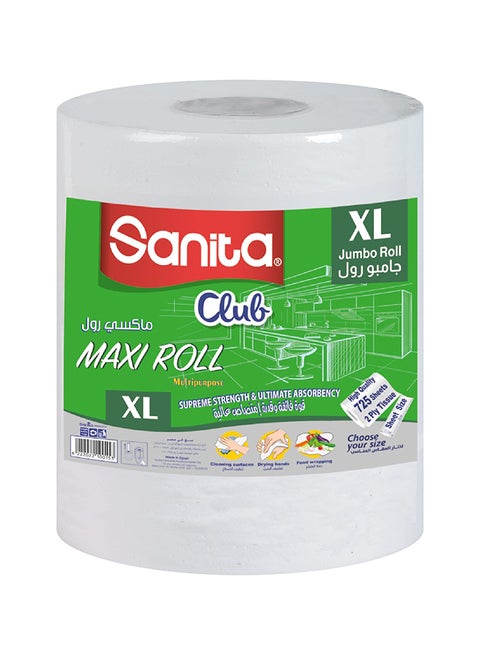 Maxi XL Jumbo Roll 2 Ply White