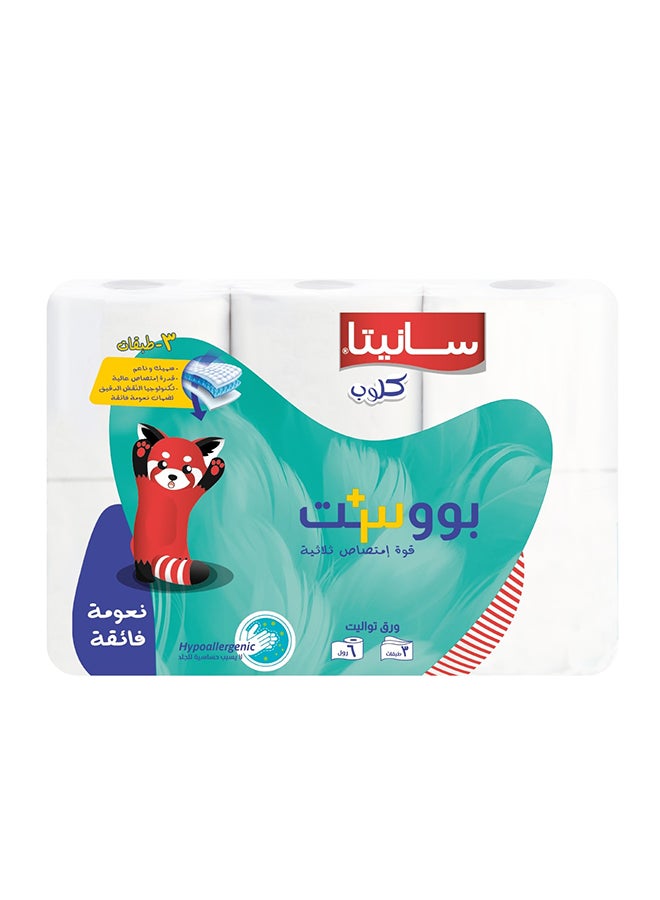 سانيتا - ورق تواليت - 200 منديل 6 رول متعدد الألوان 6x6سم - Image 1