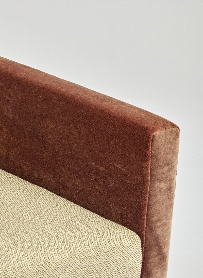 ebb & flow - Sofa Luxurious - Upholstered Fabric Couch  - 3 Seater Relaxing Sofa Dark Brown 183 x 97 x 83cm - Image 1