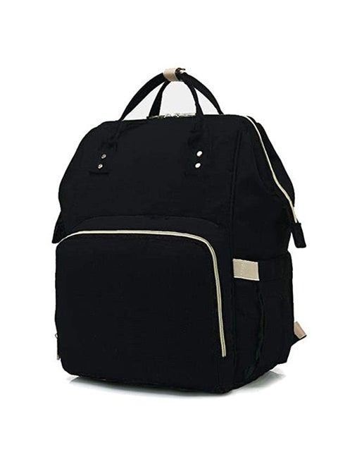 Stylish Maternity Multi-Functional Large Capacity Durable Baby Diaper Bag Backpack- Black