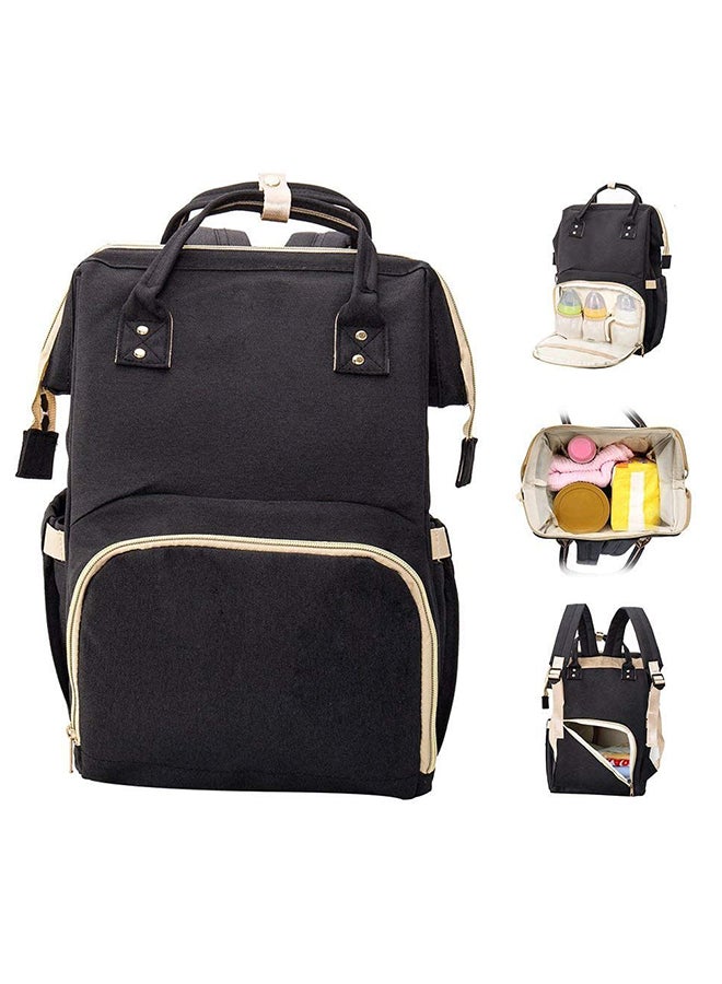 Generic - Stylish Maternity Multi-Functional Large Capacity Durable Baby Diaper Bag Backpack- Black - Image 1