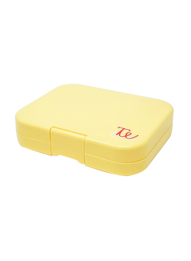 TINY WHEEL Bento Original Reusable LunchBox With 4 Compartments, BPA-free and Phthalates-free Yellow 22x16x5.5cm - Image 1
