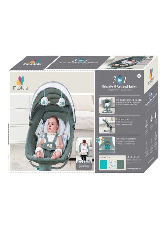 Mastela - 3-In-1 Deluxe Multifunctional Baby Swing Bassinet Cardle For Newborn - Grey - Image 1