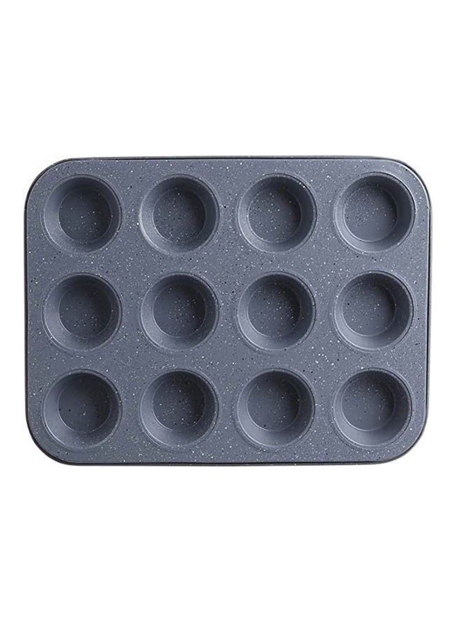 Agfa Cupcake Mold  12 Holes Grey 35 X 25cm - Image 1