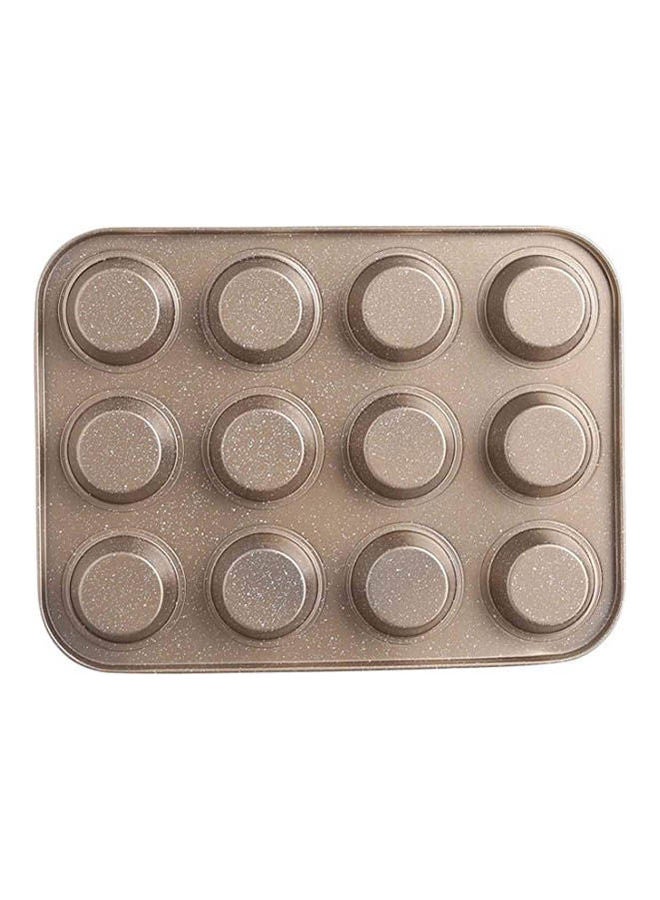 Agfa - Cupcake Mold  12 Holes Brown 35 X 25cm - Image 1