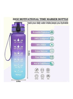 Generic Sports Water Bottle Multicolour 1Liters  - Image 2