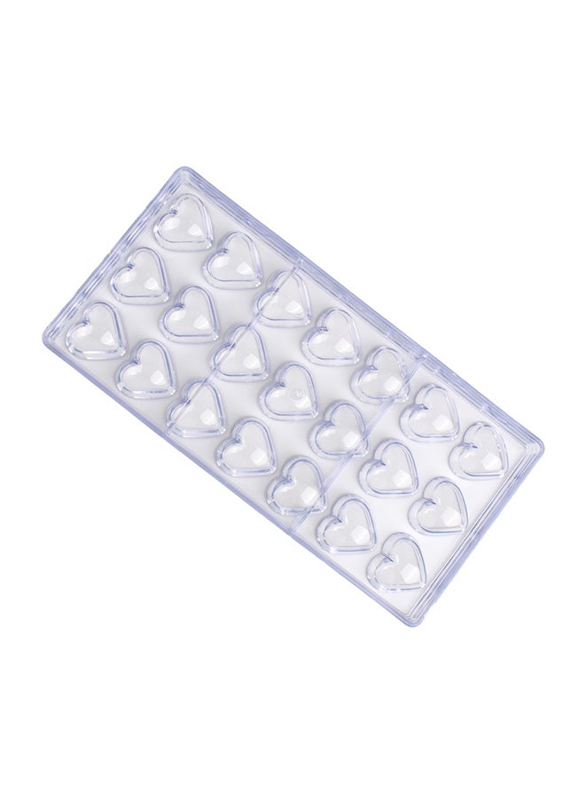 Professional Chef 21 Cavities Heart-Shaped Chocolate Mould Clear 28x14x4cm - Image 2