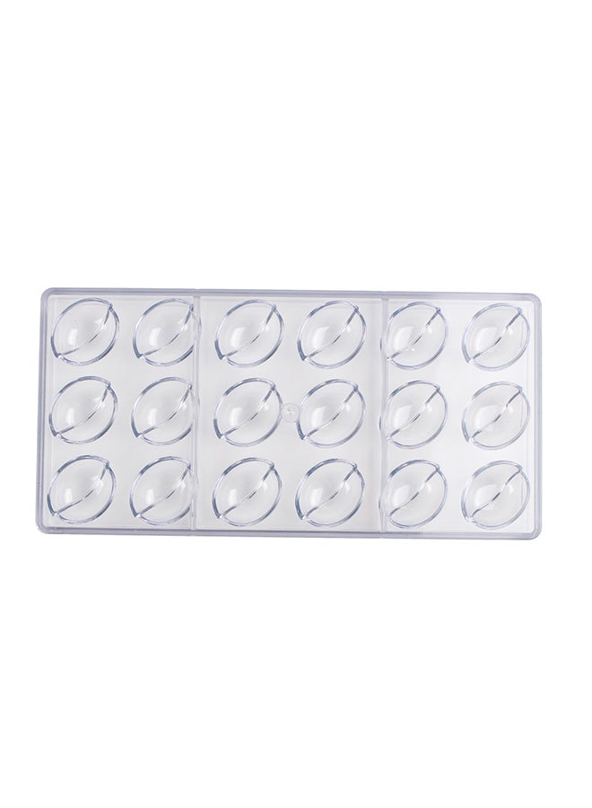 Professional Chef 18 Cavities Chocolate Mould Clear 28x14x4cm - Image 1