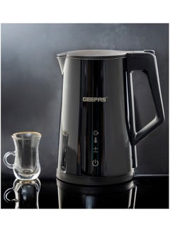 GEEPAS Digital Electric Kettle With Boil Dry Protection | Temperature Display on Body 1.7 L 2200 W GK38051 Black  - Image 1