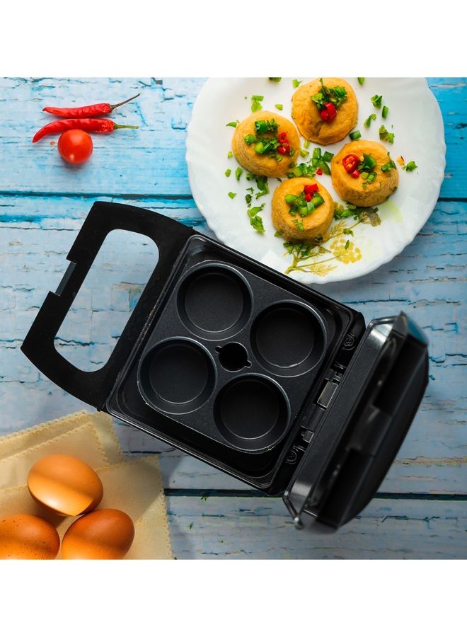 GEEPAS - Non-Stick 4 Egg Bite Maker | Cool Touch Handles & Skid -Resistance Feet Black - Image 1