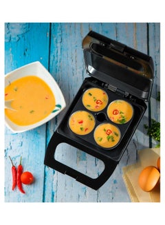 Non-Stick 4 Egg Bite Maker | Cool Touch Handles & Skid -Resistance Feet Black
