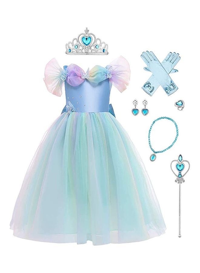 XiuWoo - Adorable Princess Fancy Party Dress Costume With Accessories Set for Girls 140cm - Image 1