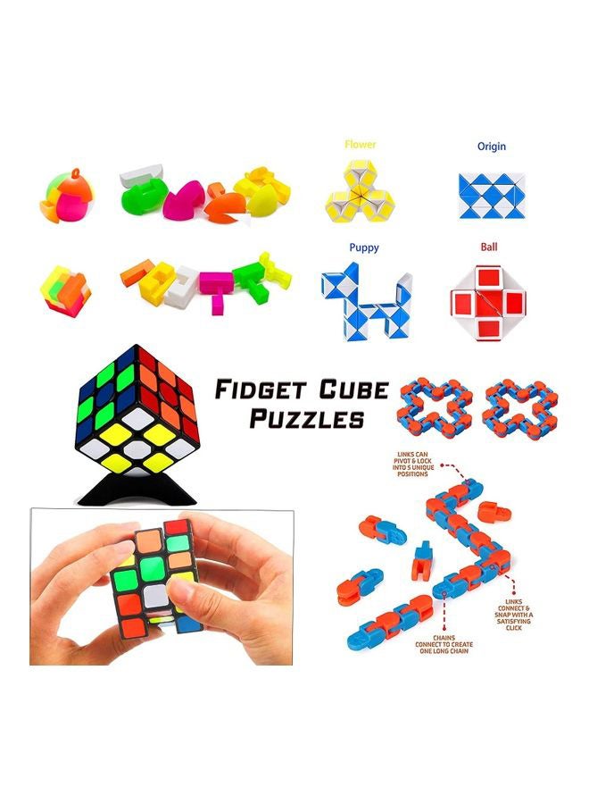 XiuWoo 40-Piece Non-Toxic Silicone Sensory Squeeze Stress Relief Fidget Squishy Toy Set - Image 3