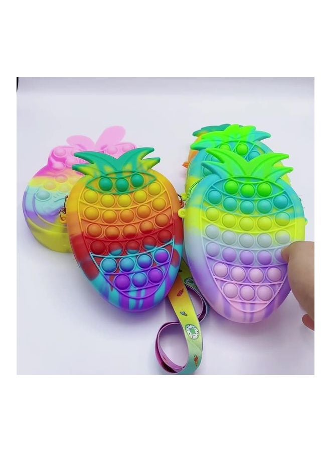 XiuWoo Silicone Stress Relief Push Pop Bubble Sensory Fidget Shoulder Toy Bag 12x17.5x3cm - Image 3