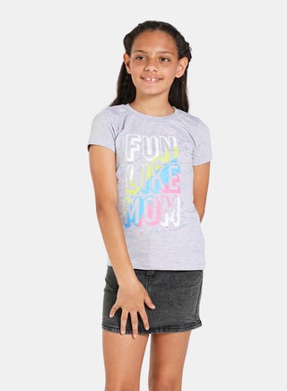 Boys Round Neck Cap Sleeve T-Shirt Grey Melange - v1648653877/N46369873V_1