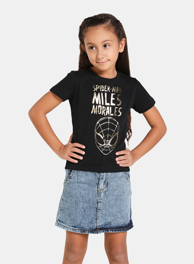 NEON Neon Spiderman T-Shirt Iron Black  - Image 1
