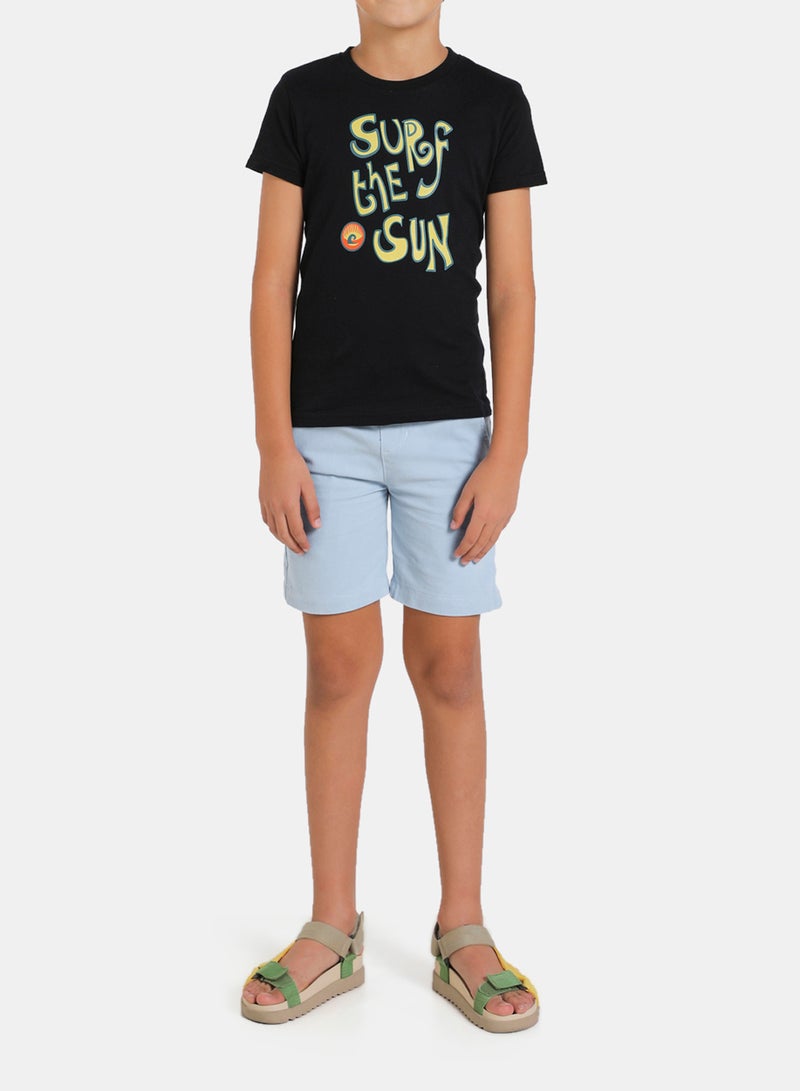 Neon Casual Basic Comfort Chino Shorts Light Blue - Image 3