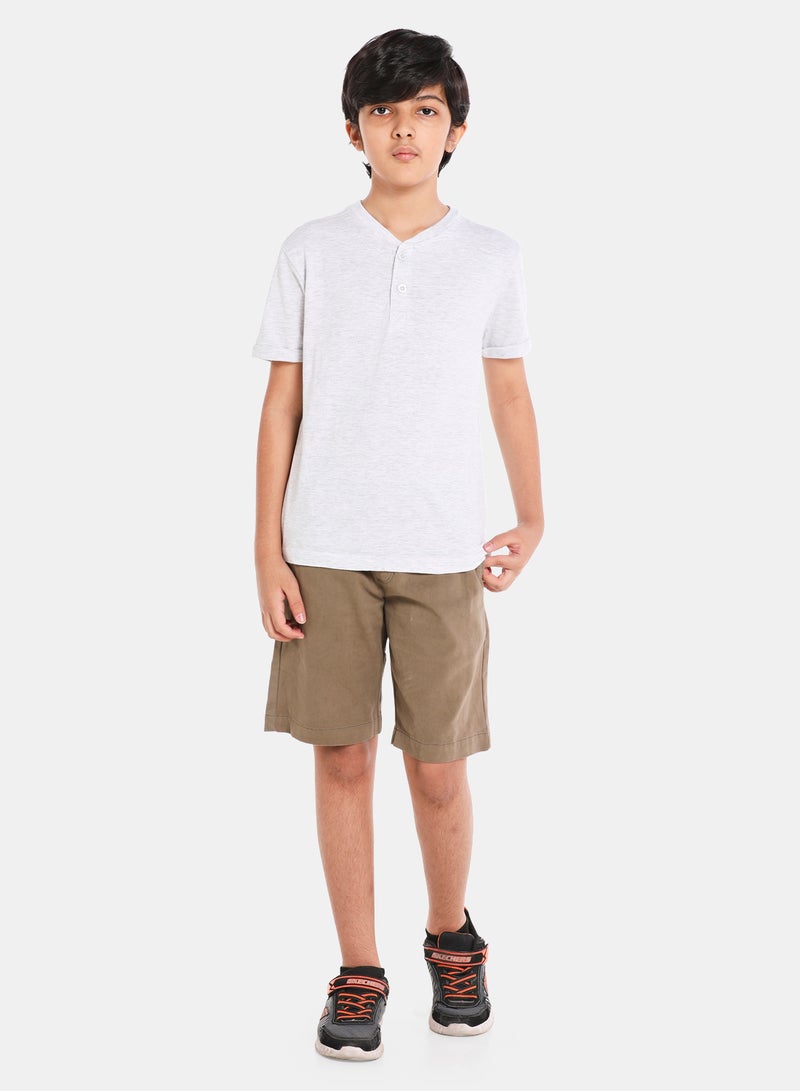 NEON Casual Basic Comfort Chino Shorts Khaki  - Image 2