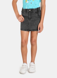 NEON High Waist Denim Skirts Grey  - Image 1