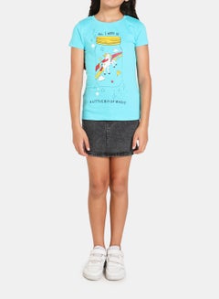 NEON High Waist Denim Skirts Grey  - Image 3