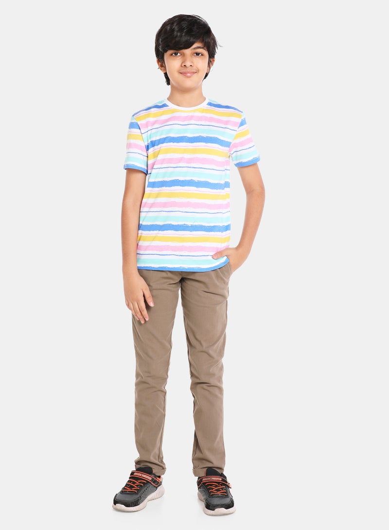 NEON Striped Pattern T-Shirt Multicolour  - Image 2
