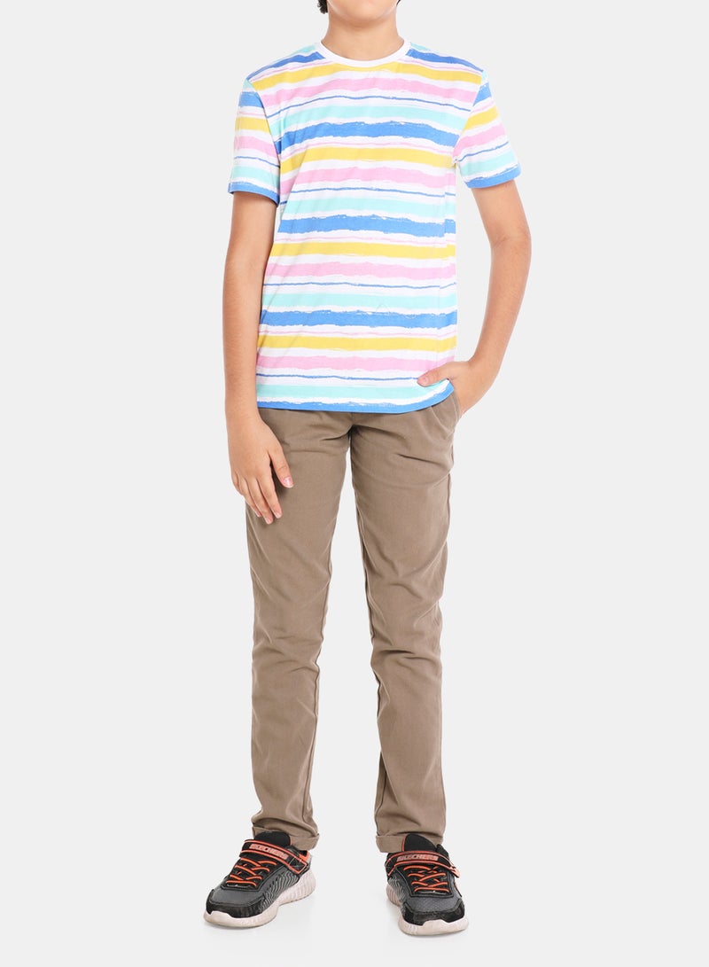 NEON Striped Pattern T-Shirt Multicolour  - Image 3