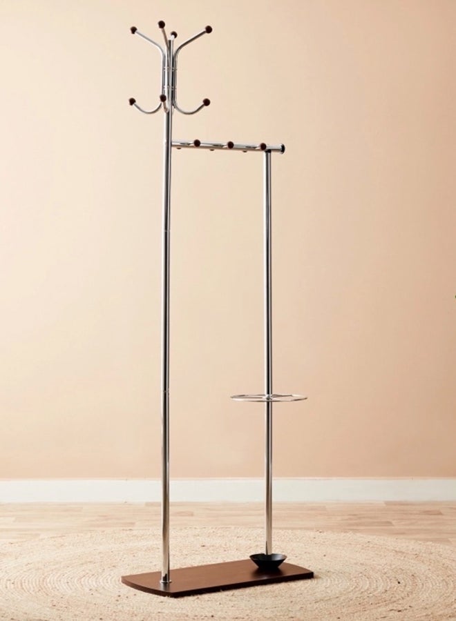 هوم بوكس علاقة ملابس ومعاطف لابيس - 60x30x177 سم فضي 60x177سم - Image 2