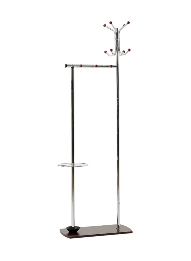 هوم بوكس علاقة ملابس ومعاطف لابيس - 60x30x177 سم فضي 60x177سم - Image 1