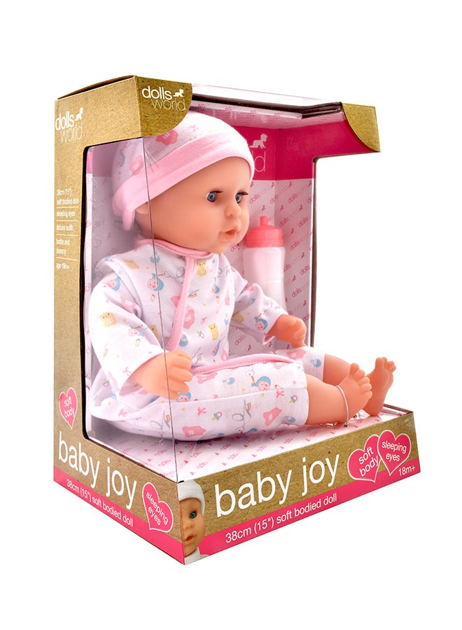 dolls world - Baby Joy Soft Bean Bodied Doll 18+ Months 38cm - Image 1