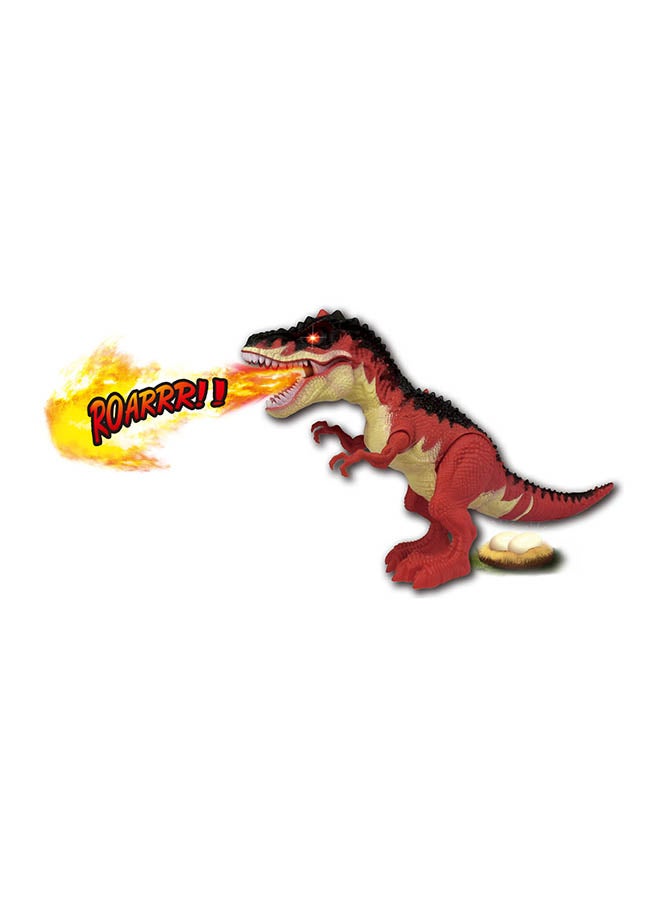 DinoMight - Vapor Breathing Dinosaur With Laying Eggs (Red) - Suitable for 3 years and above. 31 x 26 x 14cm - Image 1