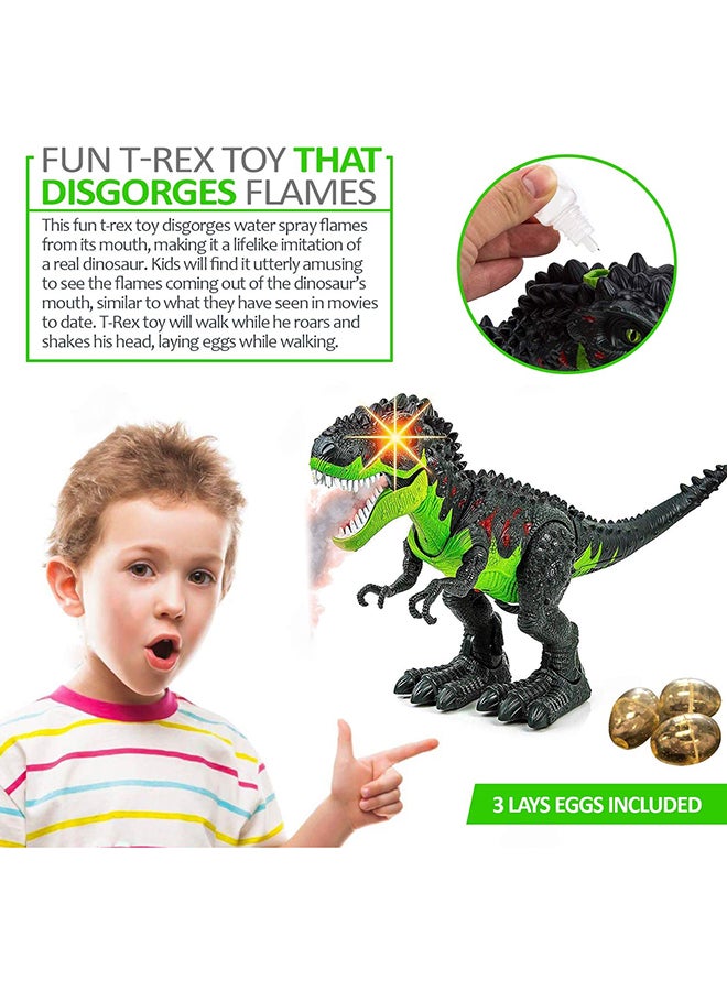 DinoMight - Vapor Breathing Dinosaur With Laying Eggs (Green) - Suitable for 3 years and above. 31 x 26 x 14cm - Image 1