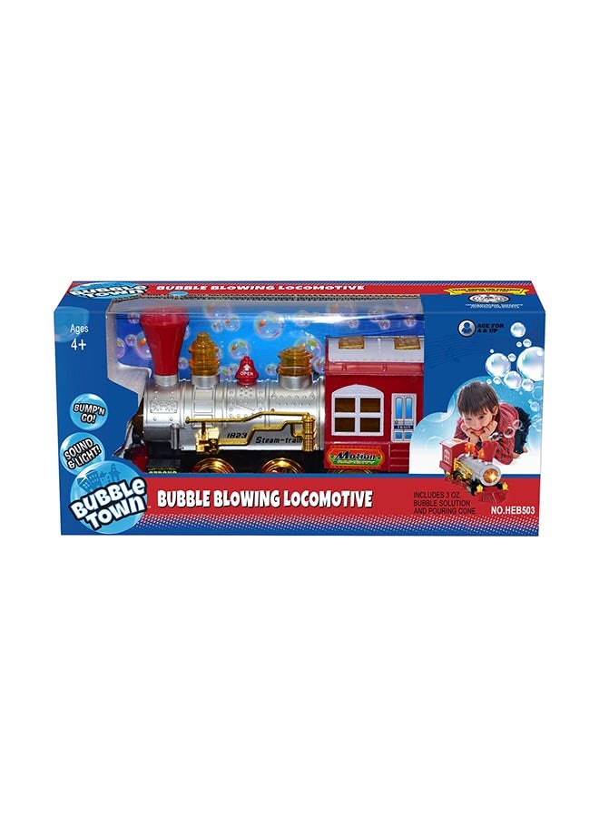 BUBBLE TOWN - Bubble Blowing Locomotive - Suitable for 4 years and above. 38 x 18.2 x 11.5cm - Image 1