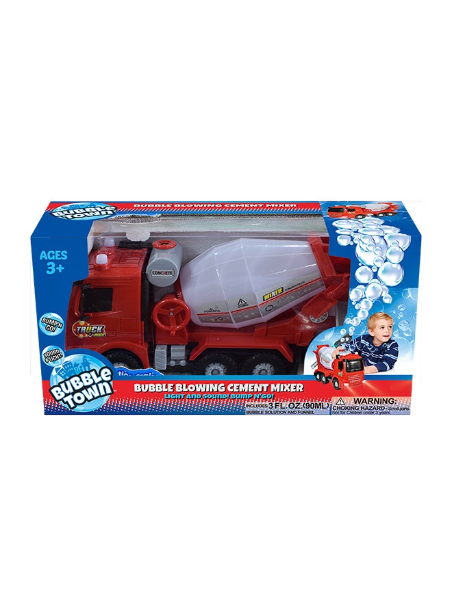 BUBBLE TOWN Bubble Blowing Cement Truck  - Suitable for 4 years and above. 40.5 x 20.2 x 13.2cm  - Image 5