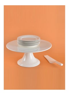 Dove 8-Piece Cake Stand Ceramic
Round White 31cm  - Image 2