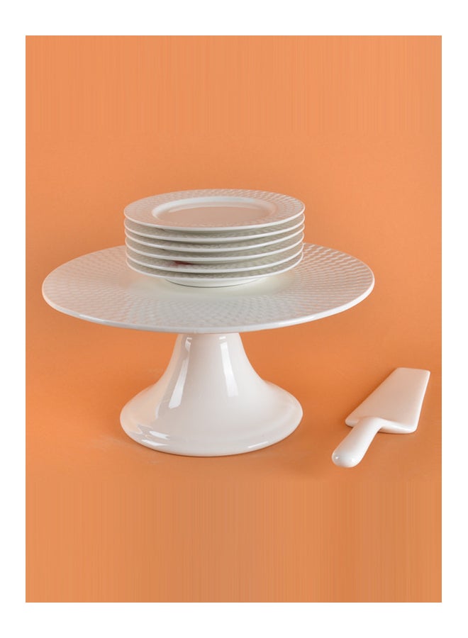 Dove 8-Piece Cake Stand White - Image 2